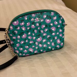 Kate Spade Green and Purple Floral Crossbody Bag
